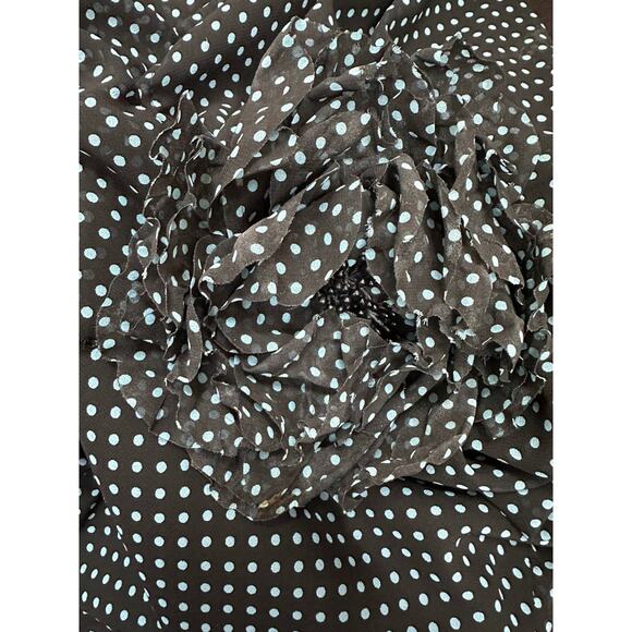 Marianna Senchina Polka-dot Silk Scarf Mini Dress Sz.M - Picture 4 of 5